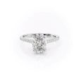 The Pave Natalie Set With A 1.5 Carat Oval Lab Diamond Fashion