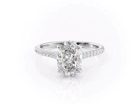 The Pave Natalie Set With A 2 Carat Oval Lab Diamond Cheap