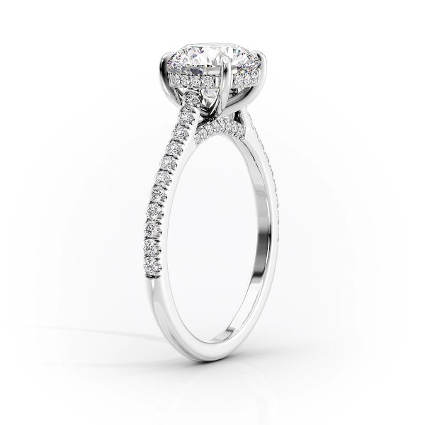 The Pave Natalie Set With A 3 Carat Cushion Lab Diamond Cheap