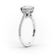 The Pave Natalie Set With A 2 Carat Pear Lab Diamond For Cheap