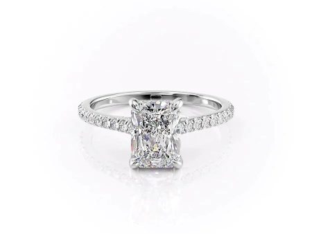 The Pave Natalie Set With A 2 Carat Radiant Lab Diamond Online