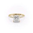 The Pave Natalie Set With A 2 Carat Princess Lab Diamond Cheap